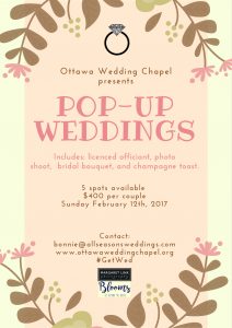 Pop-up Weddings at Ottawa Wedding Chapel