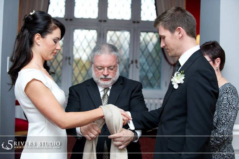 All Seasons officiant Alan Viau performing a handfasting