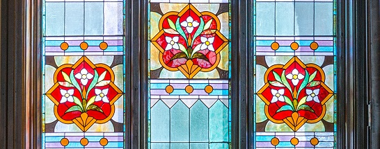 Stained glass flowers