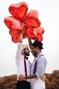 eloping same-sex male couple