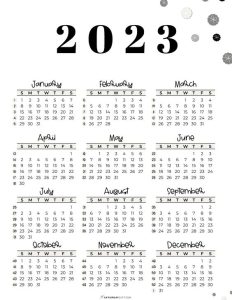 2023 calendar