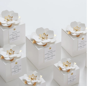 Boxed wedding favours